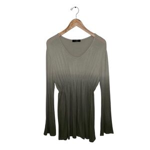 Made by Johnny Tunic Blouse Women’s Size‎ Large Ombre Green Flowy Long Sleeve